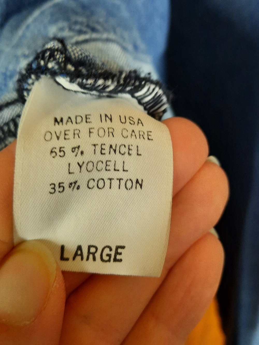 Norm Thompson Cotton Blend Medium Wash Denim Tang Jean Jacket Size Large - Picture 10 of 13